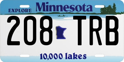 MN license plate 208TRB