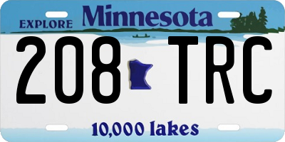 MN license plate 208TRC