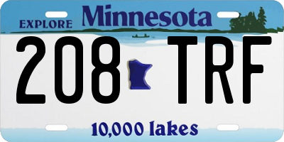 MN license plate 208TRF