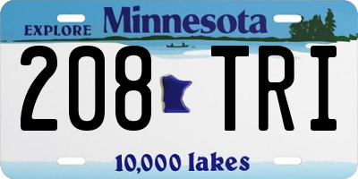MN license plate 208TRI