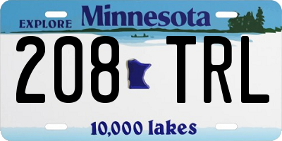 MN license plate 208TRL
