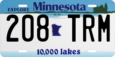 MN license plate 208TRM