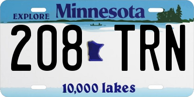 MN license plate 208TRN
