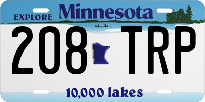 MN license plate 208TRP