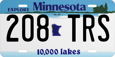 MN license plate 208TRS