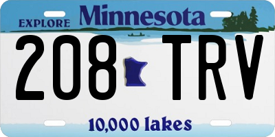 MN license plate 208TRV