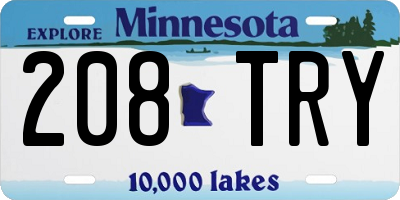 MN license plate 208TRY