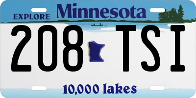 MN license plate 208TSI