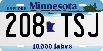 MN license plate 208TSJ