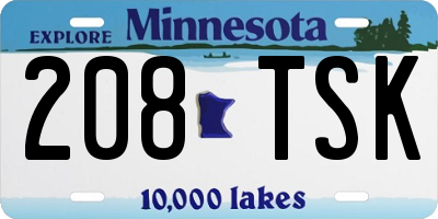 MN license plate 208TSK