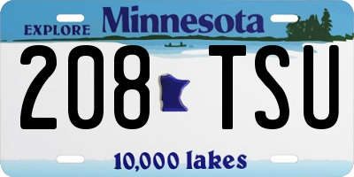 MN license plate 208TSU