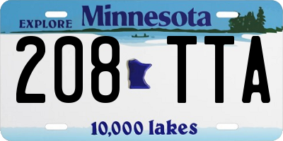 MN license plate 208TTA