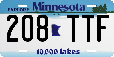 MN license plate 208TTF