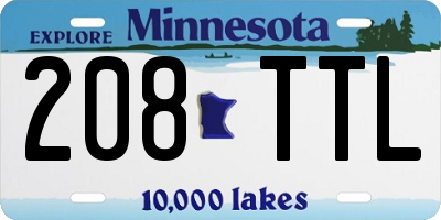MN license plate 208TTL
