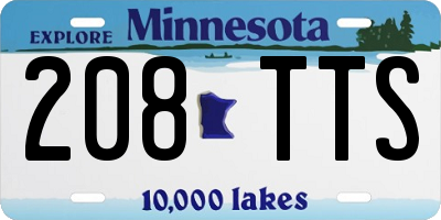 MN license plate 208TTS