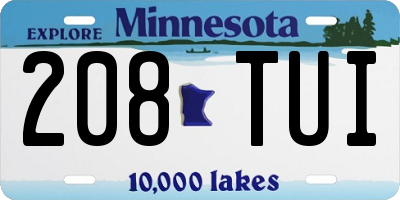 MN license plate 208TUI