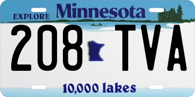 MN license plate 208TVA