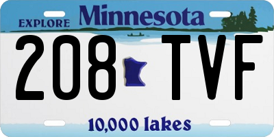MN license plate 208TVF