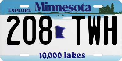 MN license plate 208TWH