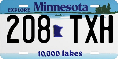 MN license plate 208TXH