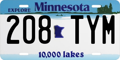 MN license plate 208TYM
