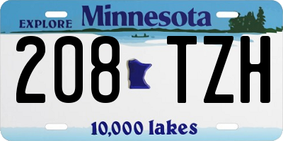 MN license plate 208TZH