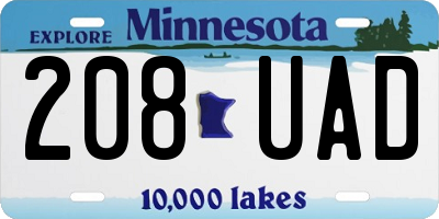 MN license plate 208UAD