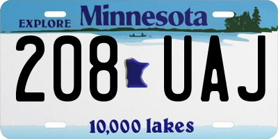 MN license plate 208UAJ