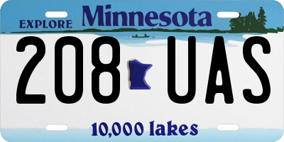 MN license plate 208UAS