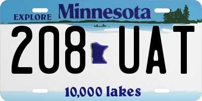 MN license plate 208UAT