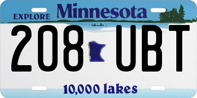 MN license plate 208UBT