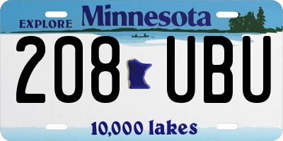 MN license plate 208UBU