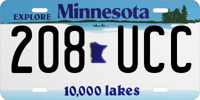 MN license plate 208UCC