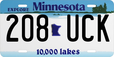 MN license plate 208UCK
