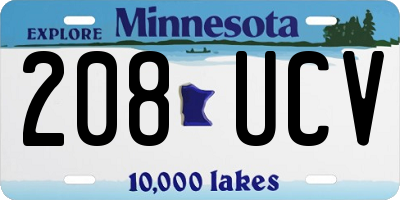 MN license plate 208UCV