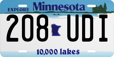 MN license plate 208UDI
