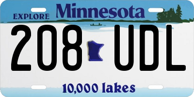 MN license plate 208UDL