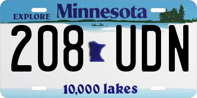 MN license plate 208UDN