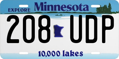 MN license plate 208UDP