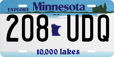 MN license plate 208UDQ