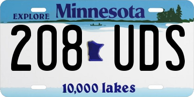 MN license plate 208UDS