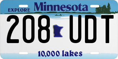 MN license plate 208UDT