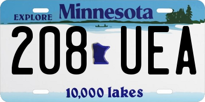 MN license plate 208UEA