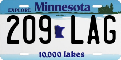 MN license plate 209LAG