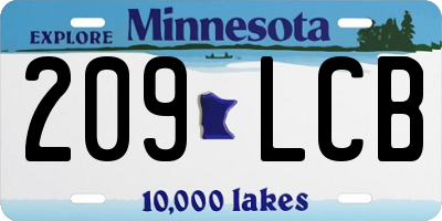 MN license plate 209LCB