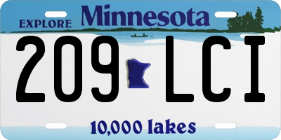 MN license plate 209LCI