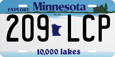 MN license plate 209LCP
