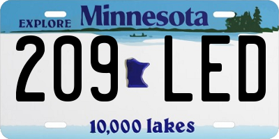 MN license plate 209LED