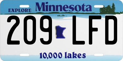 MN license plate 209LFD