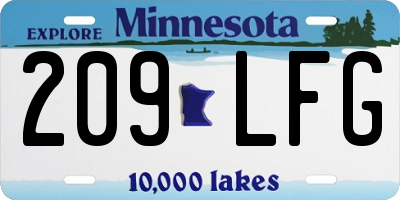 MN license plate 209LFG